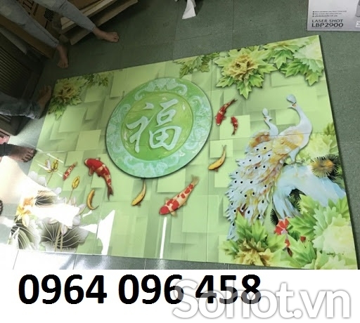 Tranh gạch 3d - gạch tranh 3d trang trí phòng khách - KDSX32