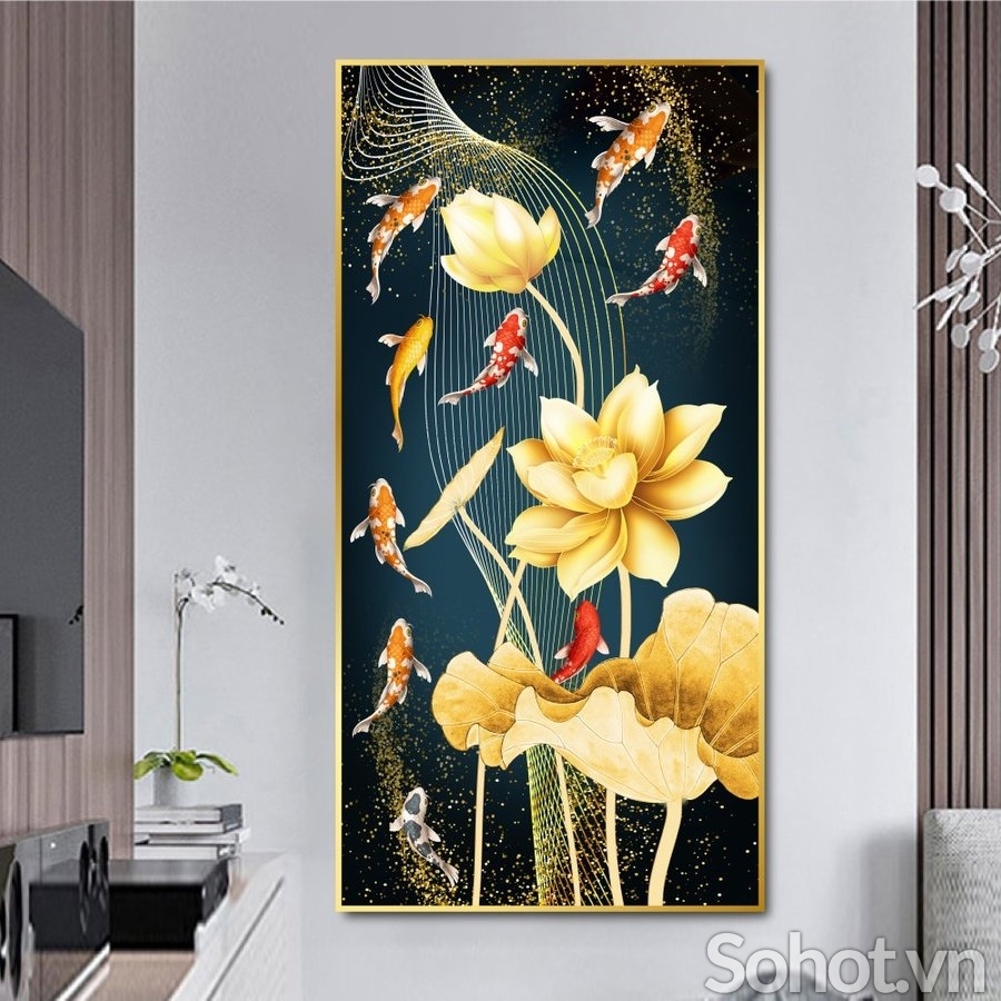 Tranh gạch 3D cá chép
