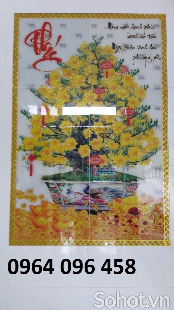 tranh dán tường kim tuyến - D67