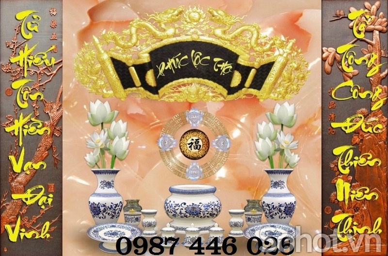 Gạch ốp tường tranh ban thờ HP76733