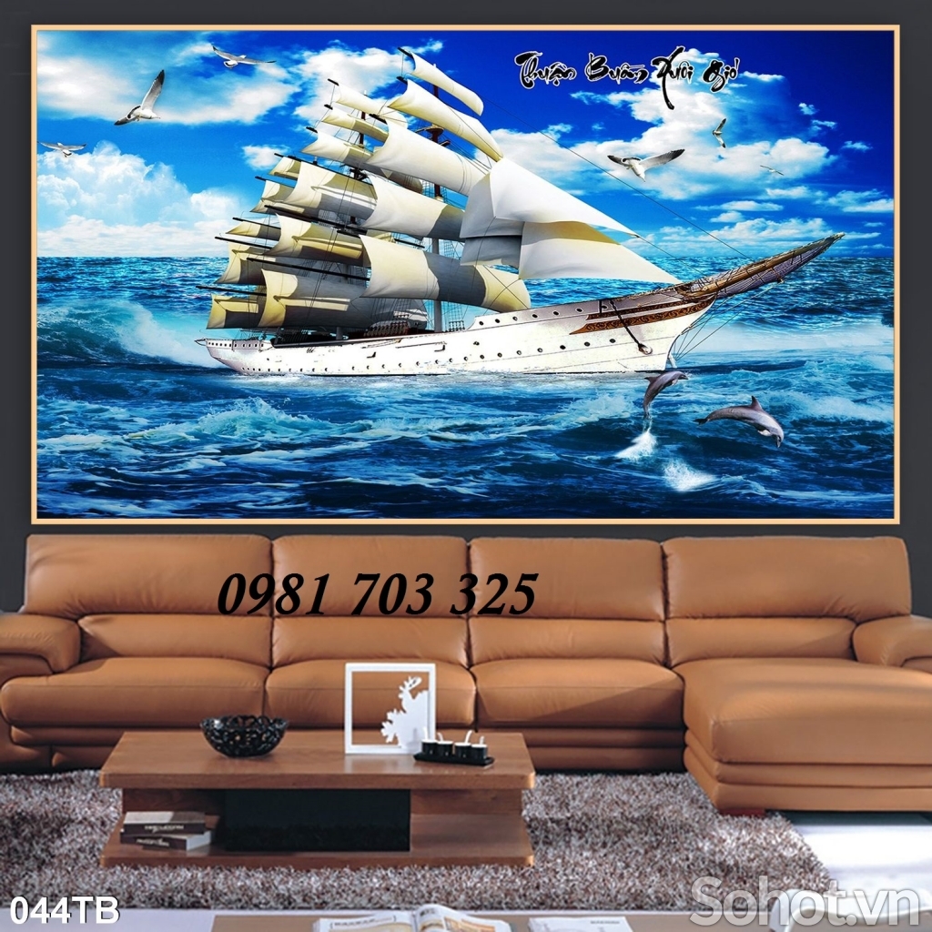 Tranh gạch phong thủy- tranh thuận buồm xuôi gió