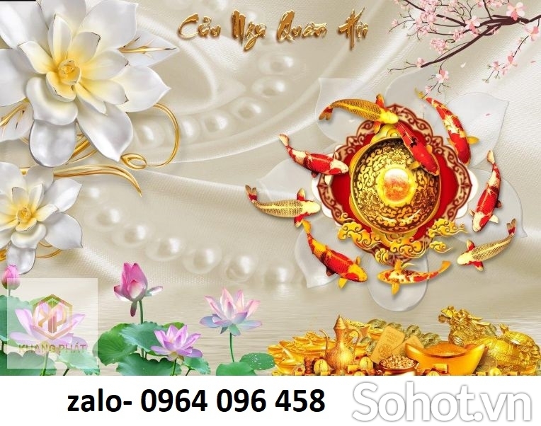 Tranh gạch cá chép 3d - 943CP