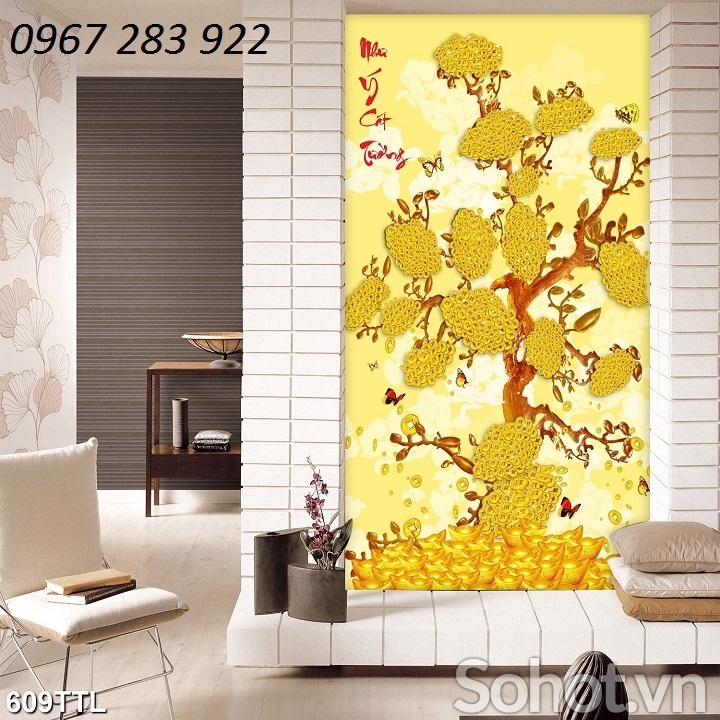 Tranh phong thủy 3d ốp tường đẹp