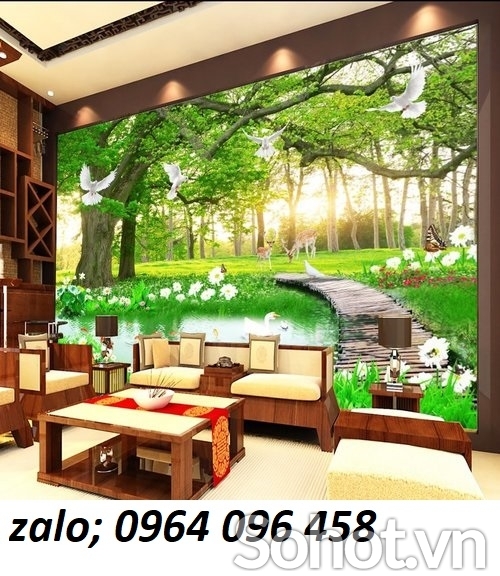 Tranh gạch 3d phong cảnh tre trúc - SXC64