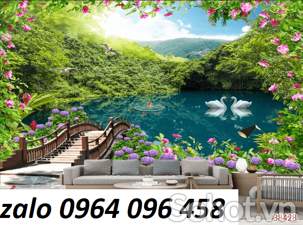 Tranh gạch 3d ốp tường phòng khách - SKL89