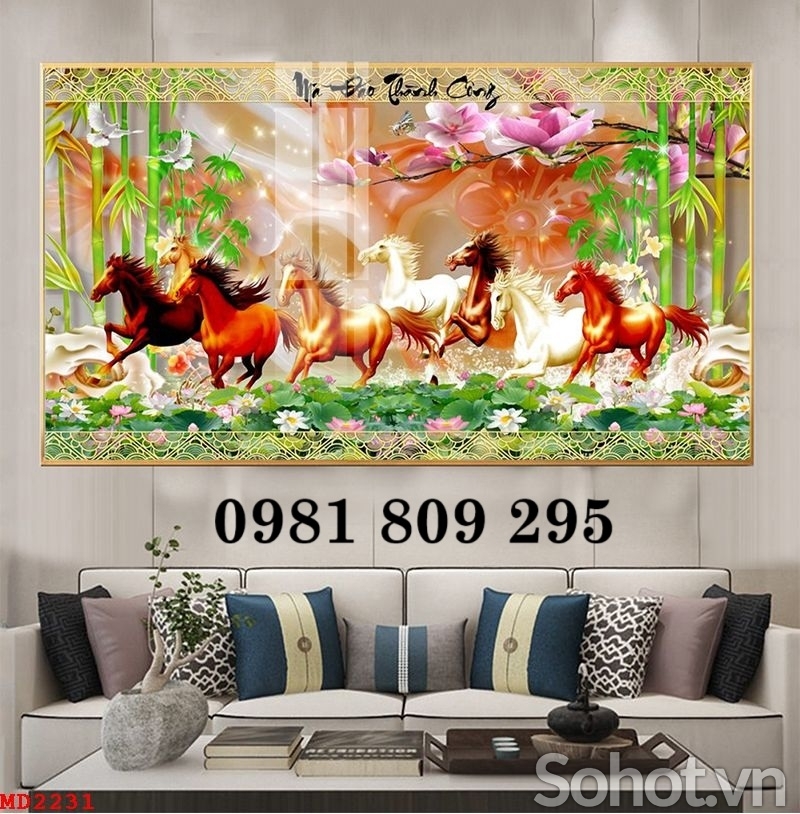 Tranh gạch ngựa , gạch men 3d sứ ngọc