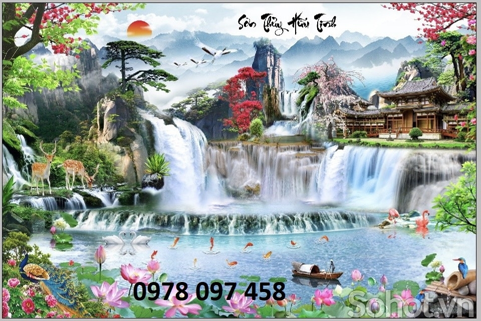 Tranh phong cảnh đẹp - tranh gạch - Bình Phước 
