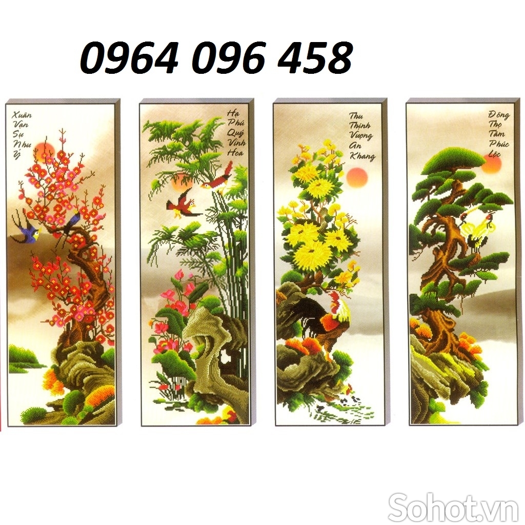 Tranh gạch 3d tứ quý - XBVN84