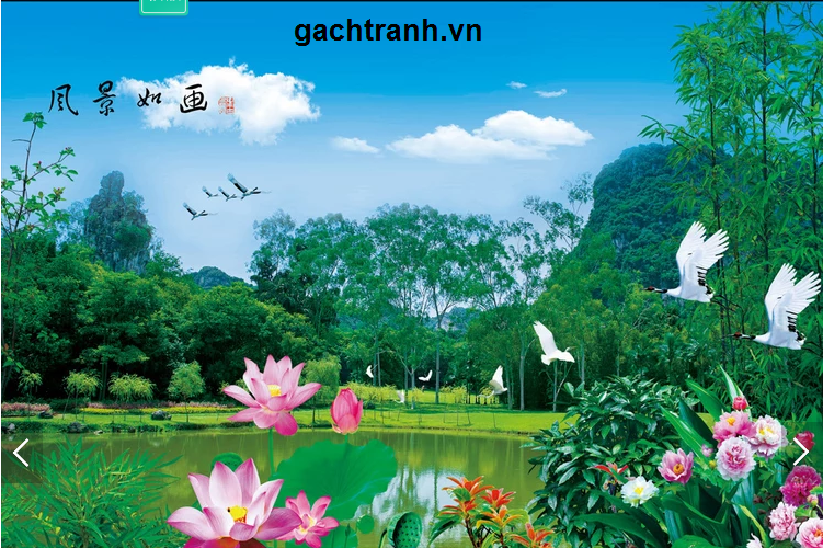 Tranh gạch 3d phong cảnh đồng quê - GDXC42