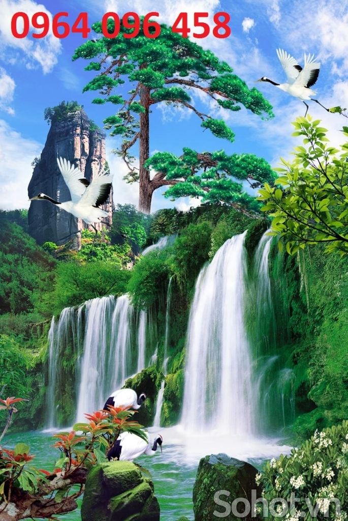 Tranh 3d phong cảnh - tranh gạch 3d ốp tường - KCDC4
