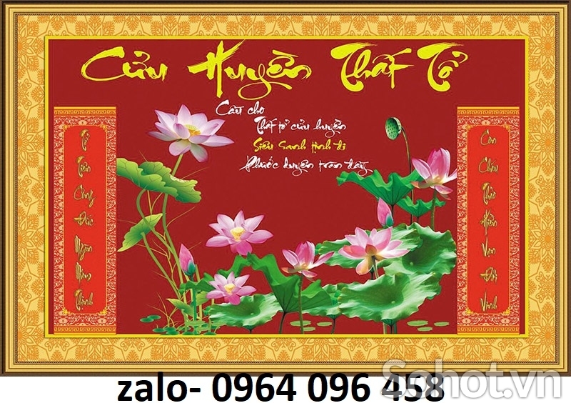 Tranh gạch 3d cửu huyền thất tổ - KMB64