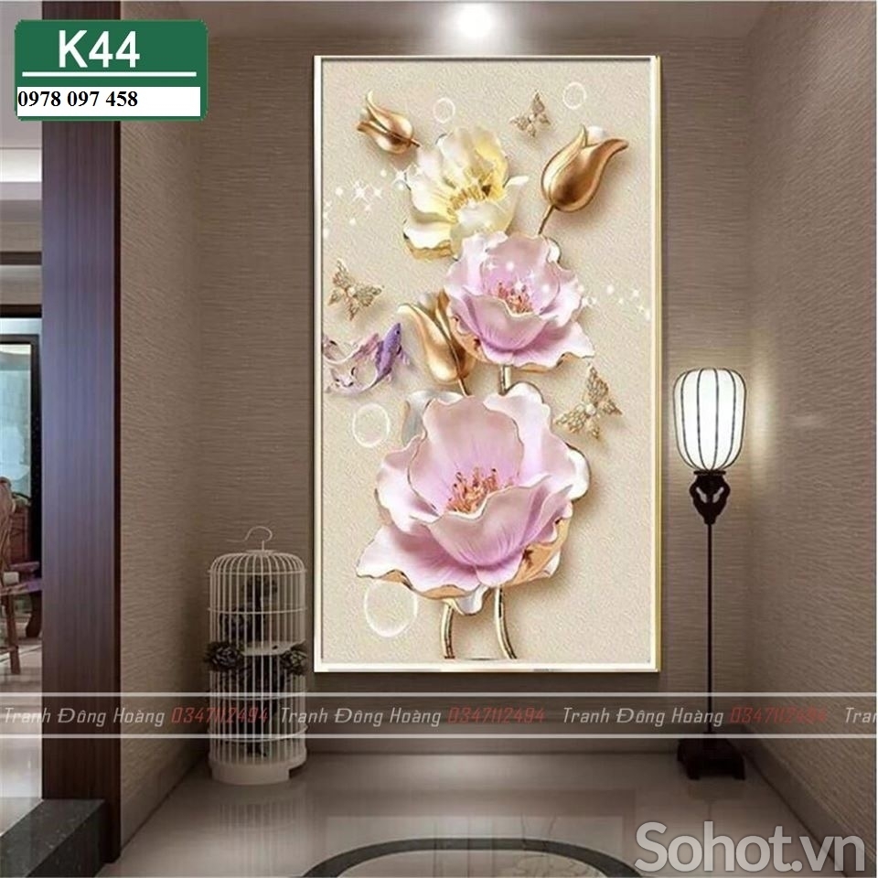 Tranh gạch bình hoa