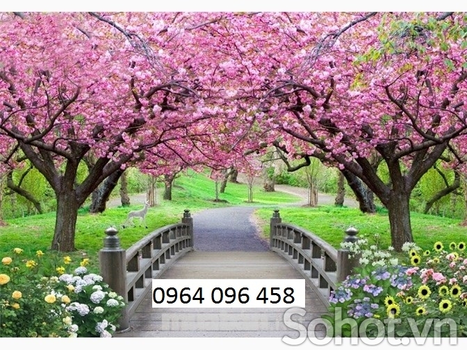 Tranh gạch hoa anh 3d - GCXM544