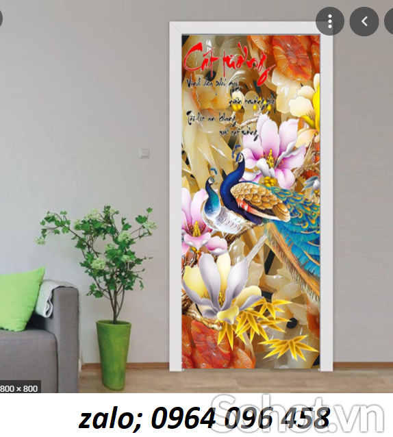 Tranh gạch 3d chim công - KHD3