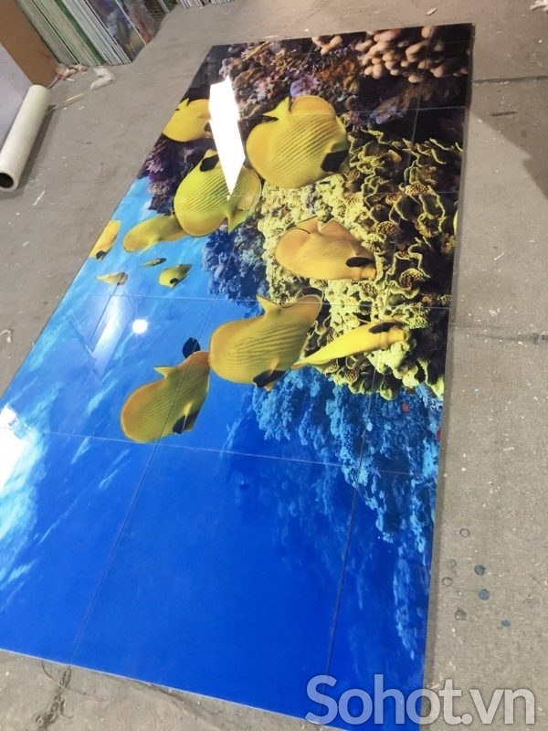 Tranh gạch 3d cá heo đại dương - 0444XC