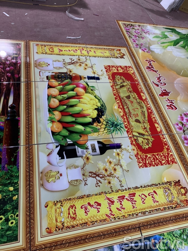 Tranh gạch 3D ốp phòng thờ