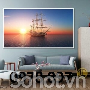 Bức họa thuyền buồm xuôi gió