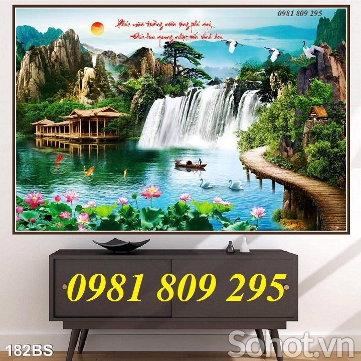 gạch tranh 3d , tranh gạch 3d phong cảnh