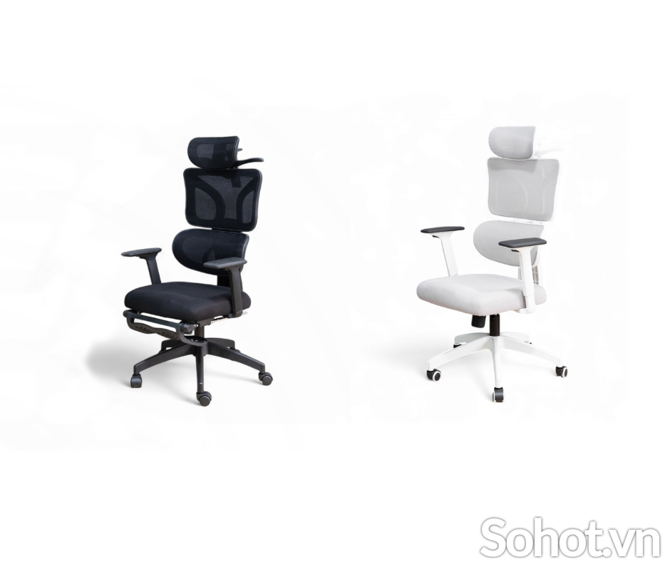 GHẾ CÔNG THÁI HỌC JO-910 CHÂN NHỰA PP KẾT HỢP NỆM LƯỚI