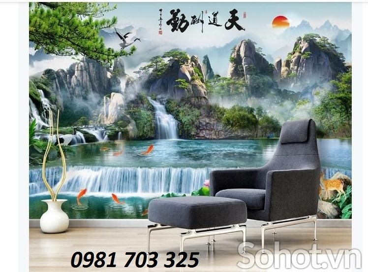 Gạch tranh 3D phong cảnh ốp tường