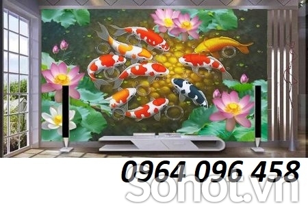 Tranh gạch 3d phong thủy phòng khách - SXVV66