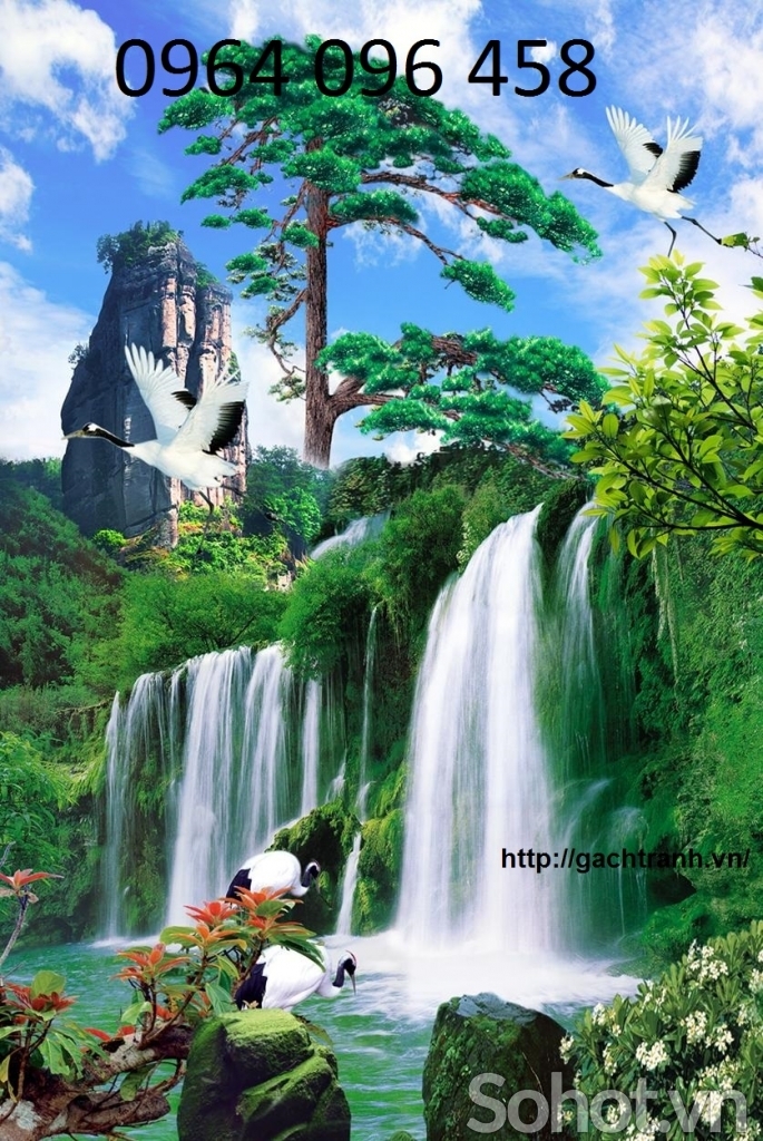 Gạch tranh 3d ốp tường hành lang - AX33