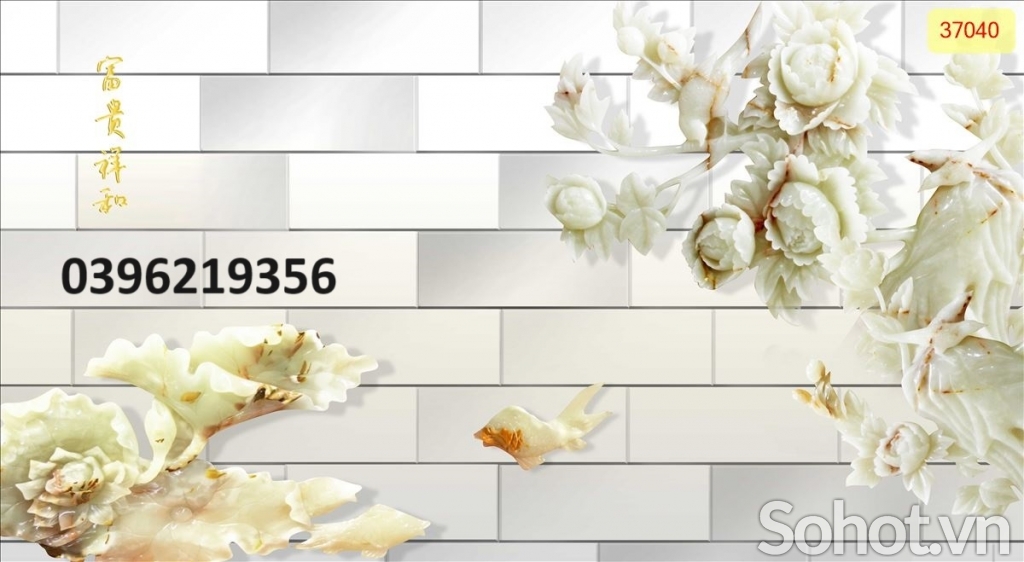 Tranh gạch giả ngọc đẹp 3d