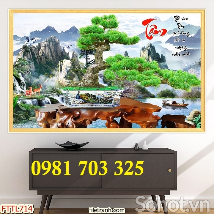 Tranh gạch 3d trang trí Hoa Mai