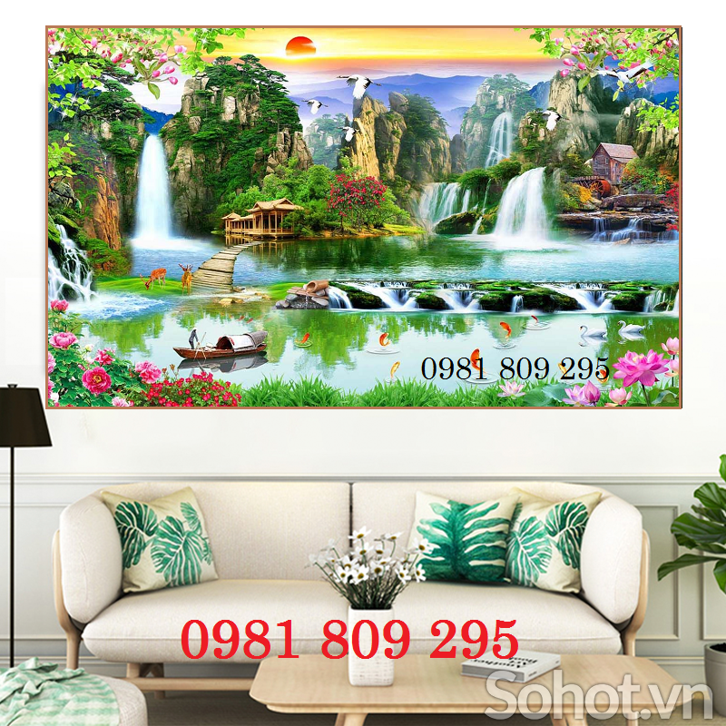 Gạch tranh phong cảnh- gạch 3d ốp tường