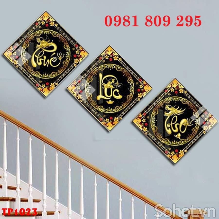 Tranh gạch men phúc lộc thọ HD9393