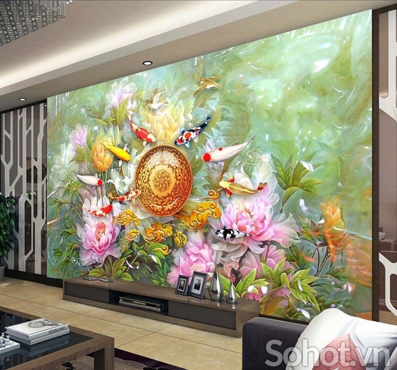 Tranh gạch 3d trang trí phòng khách đẹp - XC333