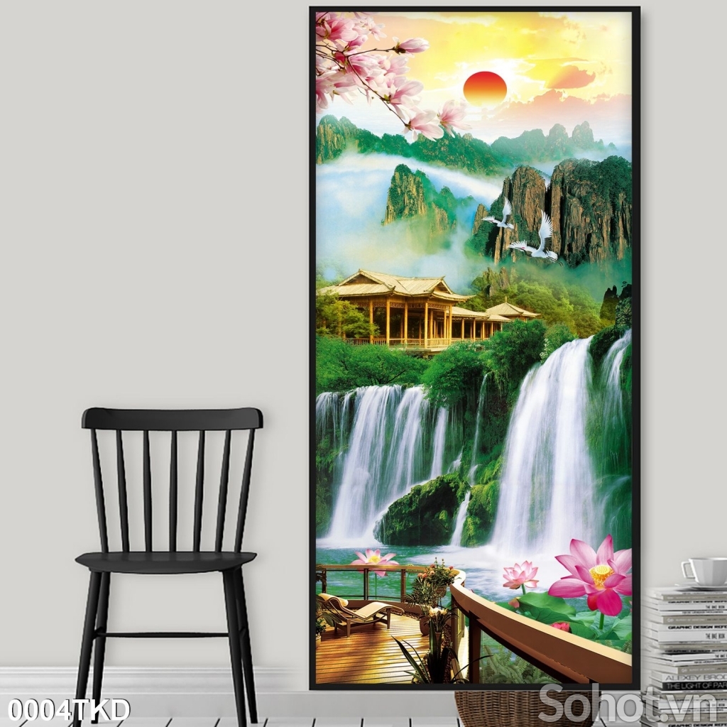 tranh gạch 3d trang trí phòng khách