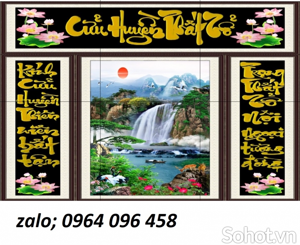 Tranh gạch 3d cửu huyền thất tổ - DSC3