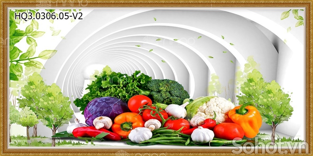 Tranh gạch 3d phòng bếp - KDC095