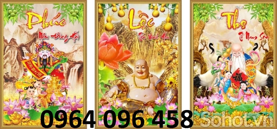 tranh 3d phú lộc thọ - gạch tranh 3d