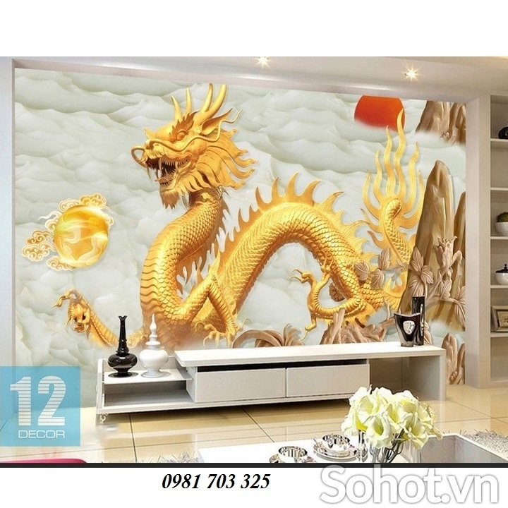 Tranh gạch 3D- tranh rồng