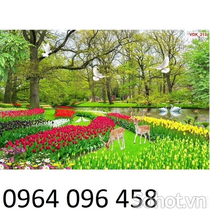 Tranh gạch 3d rừng cây cổ thụ - KFĐ4