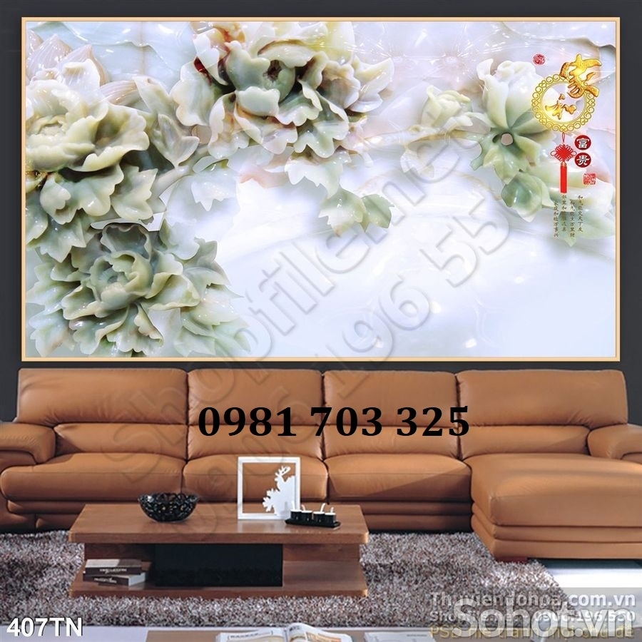 Tranh gạch sứ ngọc cao cấp đẹp 3D