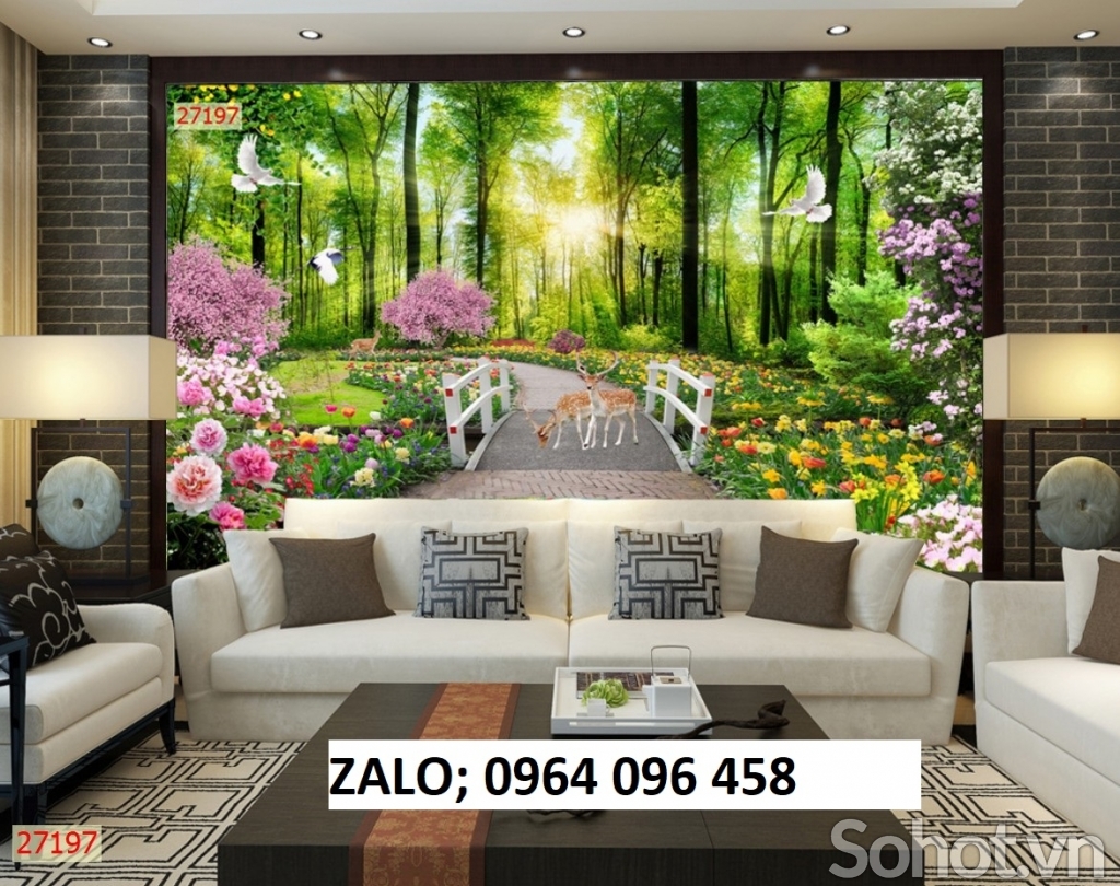 Tranh gạch 3d phong cảnh tre trúc - 6887CV