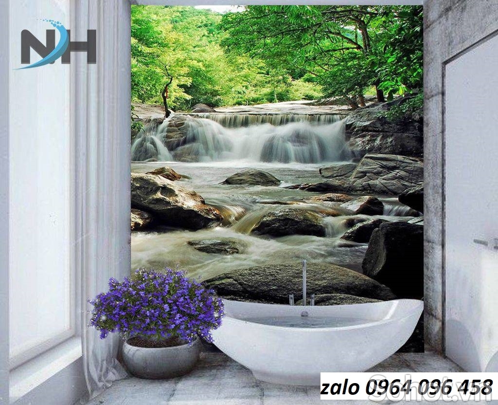 Tranh gạch 3d ốp tường khổ đứng - 042XVB