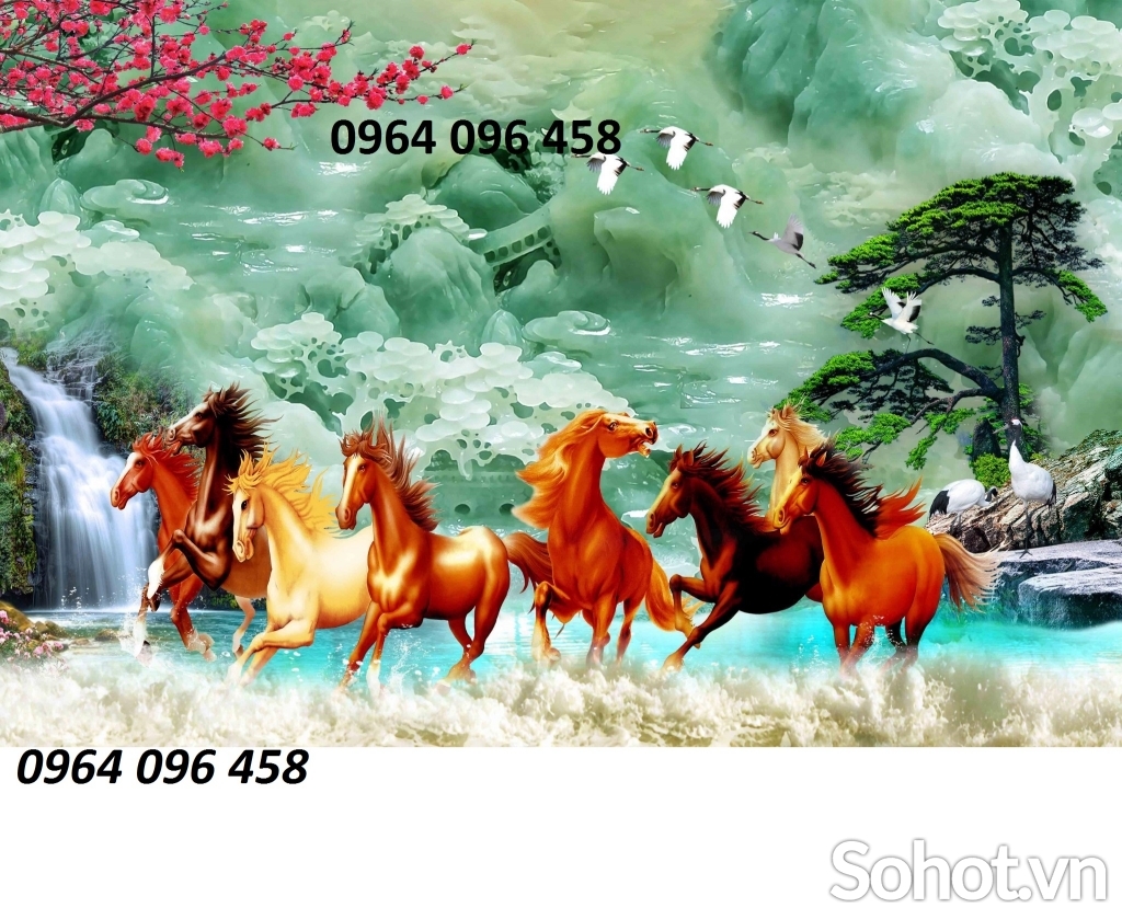 Tranh gạch men 3d con ngựa - CBVNN84
