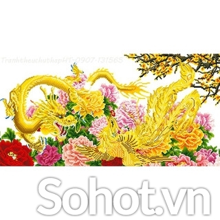 Gạch tranh 3d rồng phượng - XDC43
