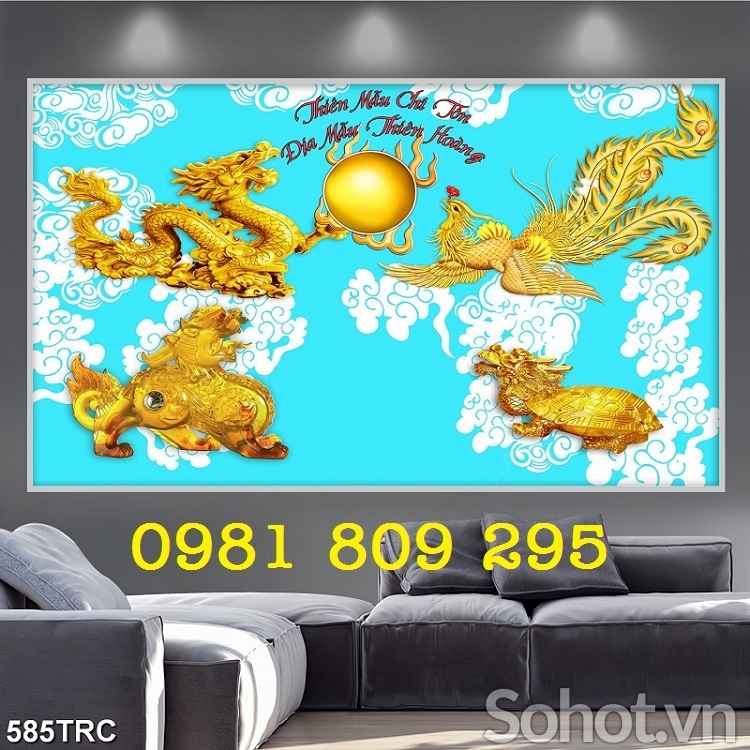 tranh gạch men - tranh rồng ốp tường 3d