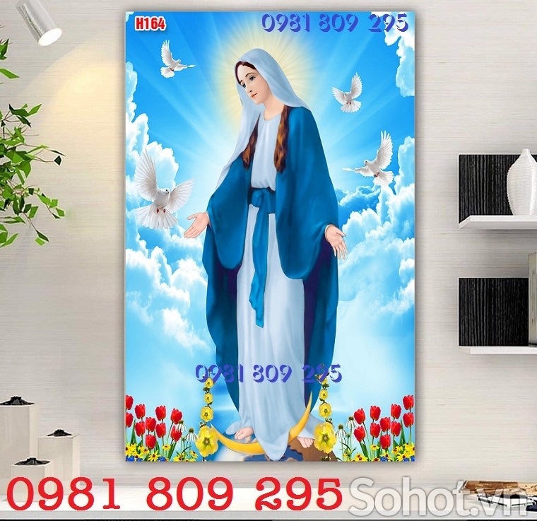 Gạch Hình Đức Mẹ Maria Ốp Tường - Tranh 3D Công Giáo Hp75 - Cần Thơ -  Sohot.Vn