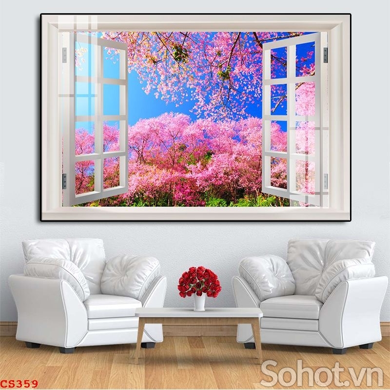 Gạch tranh cửa sổ ốp tường