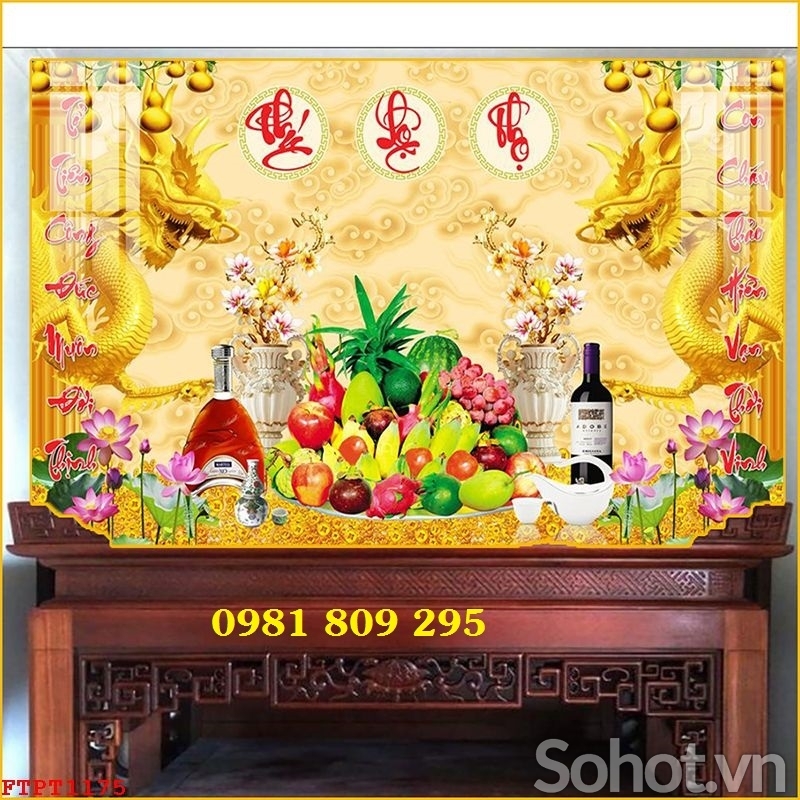 Gạch tranh câu thơ phòng thờ HSG8988