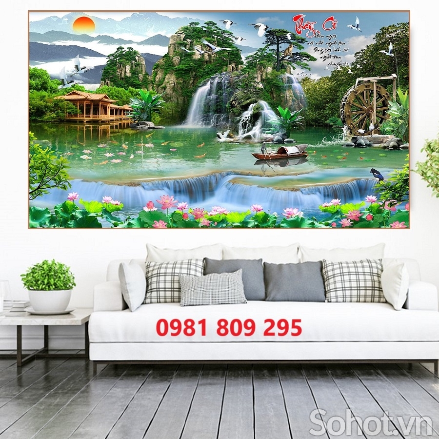 Tranh gạch phong cảnh 3d côi nguồn HD9292