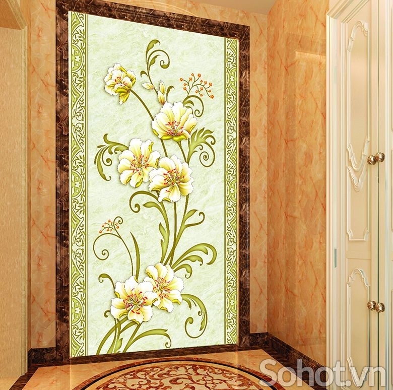 tranh gạch 3d bóng kính - TRD3