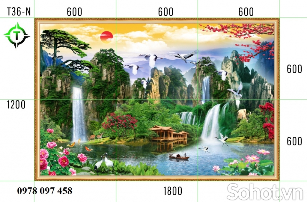 Tranh 3D - tranh gạch phong cảnh