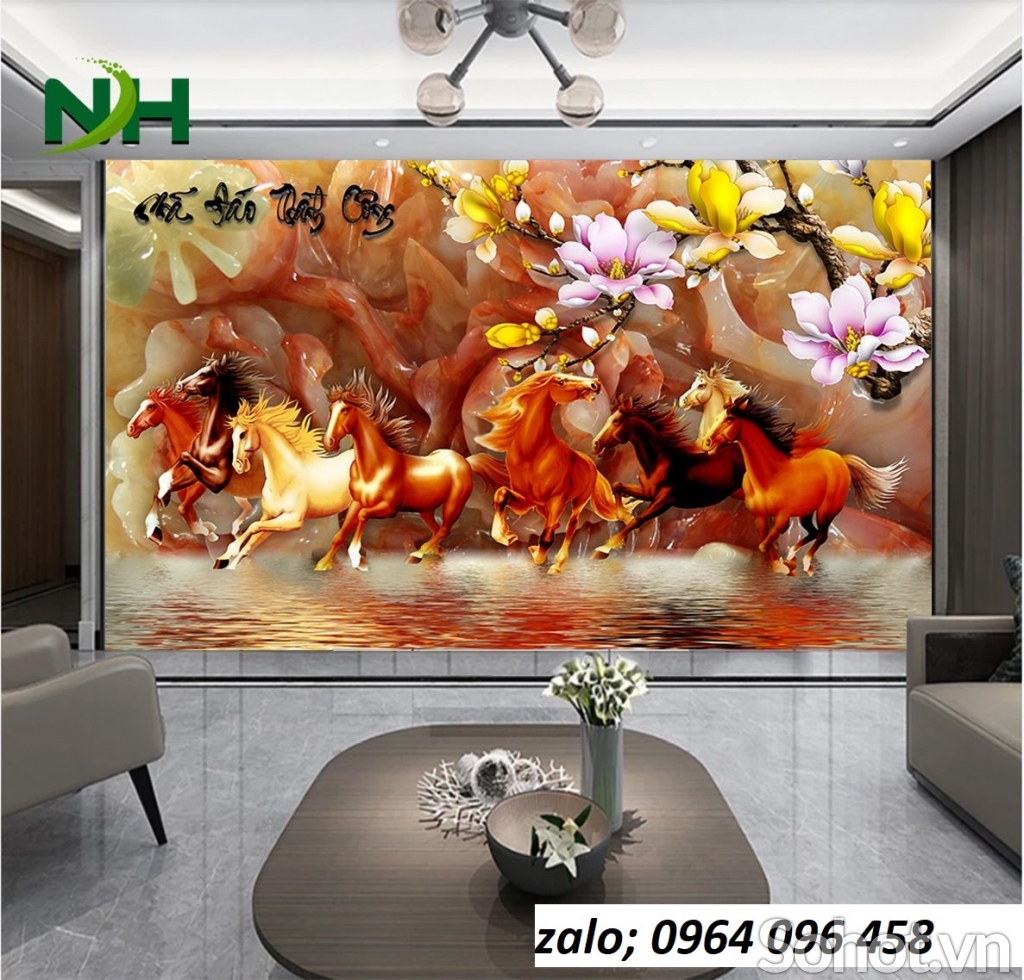 tranh cong ngựa 3d phong thủy - tranh gạch 3d